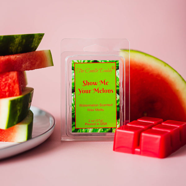 FREE SHIPPING - Show Me Your Melons - Ripe Juicy Watermelon Scented Melt - 1 Pack - 2 Ounces - 6 Cubes