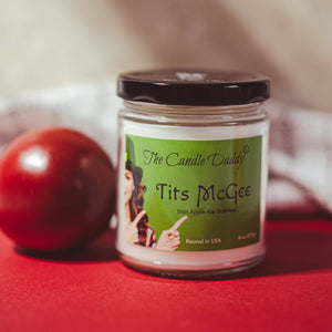 Tits McGee - Irish Apple Ale Scented - Funny 6 Oz Jar Candle - 40 Hour Burn Time - St Patrick's Day - The Candle Daddy