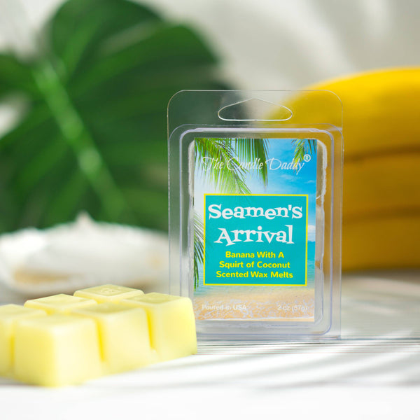 FREE SHIPPING - Seamen's Arrival - Banana With a Squirt of Coconut Scented Wax Melt - 1 Pack - 2 Ounces - 6 Cubes