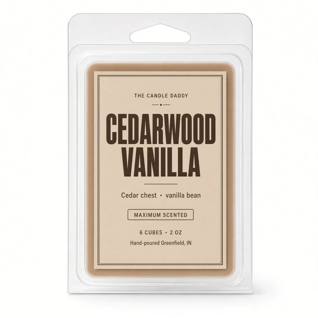 Cedarwood Vanilla Maximum Scented Wax Melt - 1 Pack - 2 Ounces - 6 Cubes