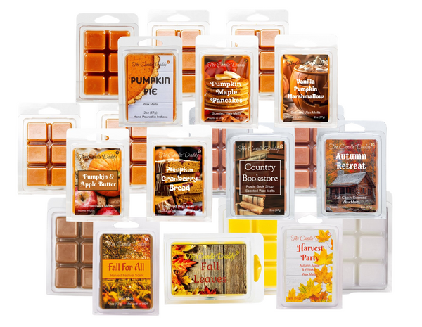 Autumn Assortment - 10 Favorite Fall Wax Melts - 60 Total Cubes - 20 Total Ounces