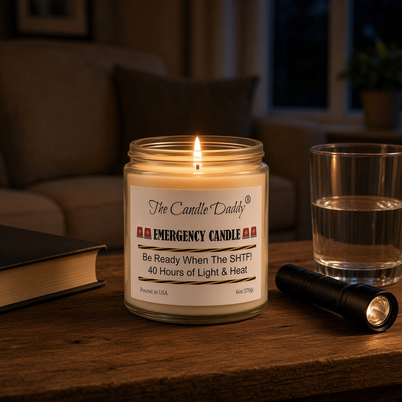 Emergency Candle When the SHTF - 40 Hours Light and Heat - blowout