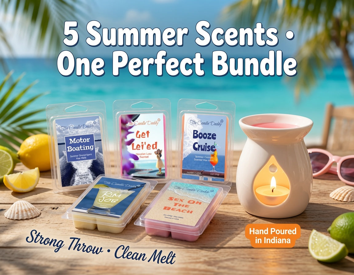 Beach Bash 5 Pack - 5 Amazing Summer Beach Wax Melts - 30 Total Cubes - 10 Total Ounces