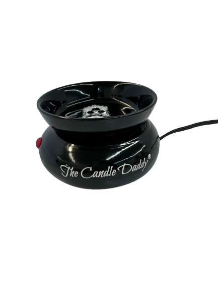 The Official Candle Daddy Electric Ceramic Wax Melt and Candle Warmer - Round Black w/Logo