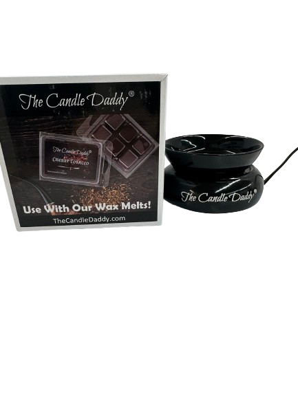 The Official Candle Daddy Electric Ceramic Wax Melt and Candle Warmer - Round Black w/Logo