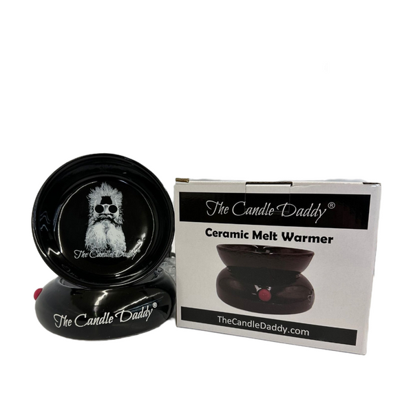 The Official Candle Daddy Electric Ceramic Wax Melt and Candle Warmer - Round Black w/Logo