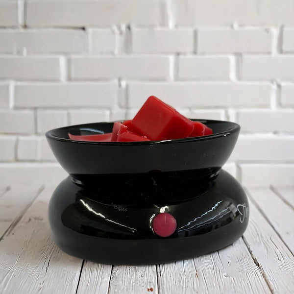 The Official Candle Daddy Electric Ceramic Wax Melt and Candle Warmer - Round Black w/Logo