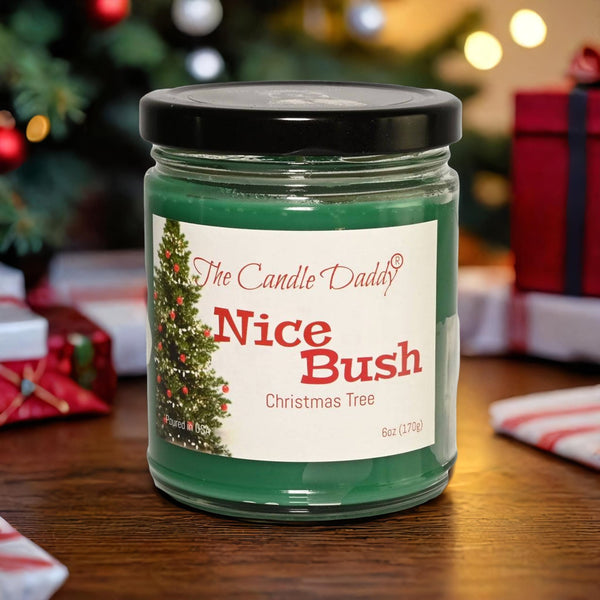 Nice Bush Holiday Candle - Funny Blue Spruce Scented Candle - Funny Holiday Candle for Christmas, New Years - Long Burn Time, Holiday Fragrance, Hand Poured in USA - 6oz