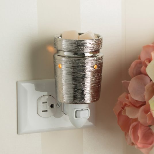 Brushed Chrome Pluggable Wax Warmer