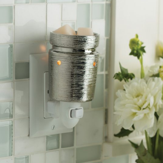 Brushed Chrome Pluggable Wax Warmer