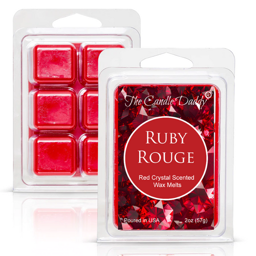 Ruby Rouge - Red Crystal Maximum Scented Wax Melt - 1 Pack - 2 Ounces - 6 Cubes - Blowout