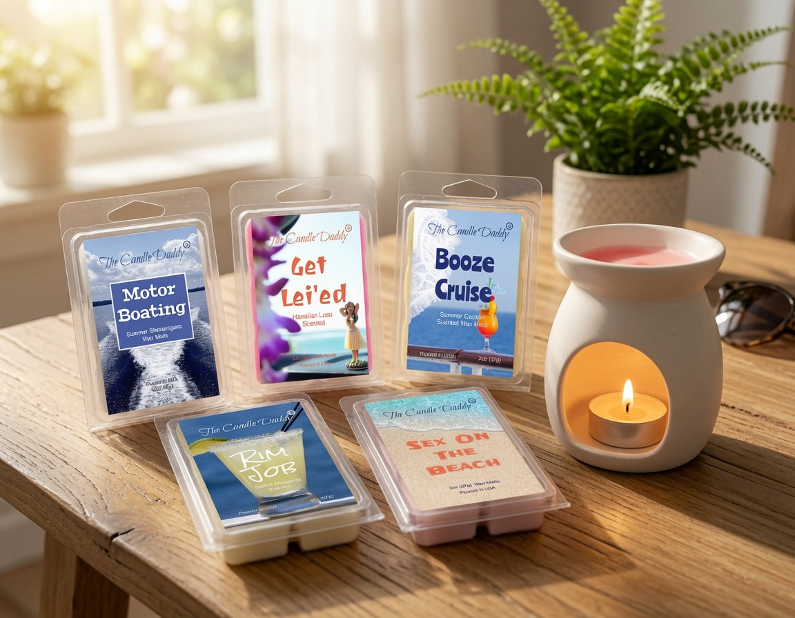 Beach Bash 5 Pack - 5 Amazing Summer Beach Wax Melts - 30 Total Cubes - 10 Total Ounces