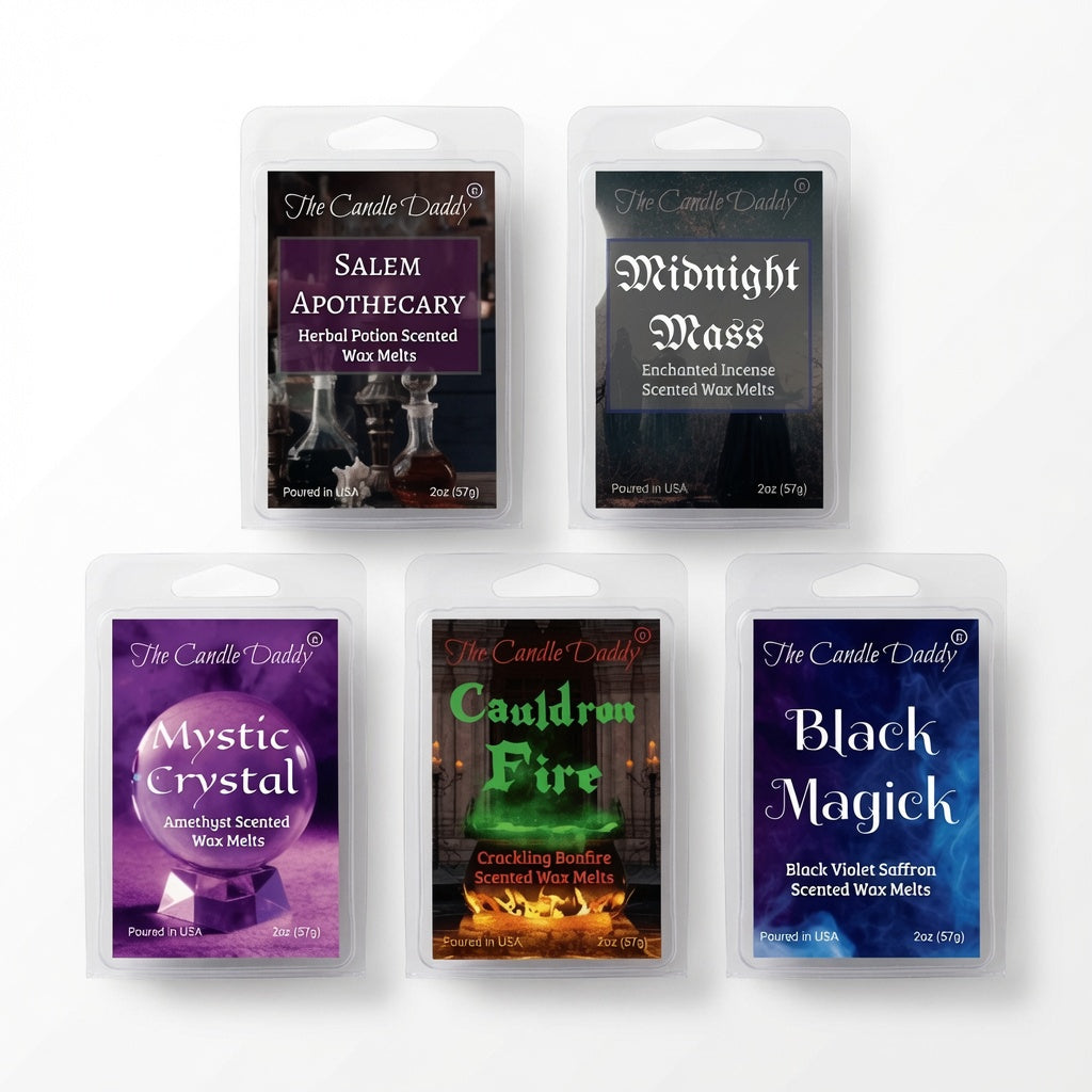Salem Book of "Smells" Halloween 5 Pack - 5 Amazing Witchy Wax Melts - 30 Total Cubes - 10 Total Ounces