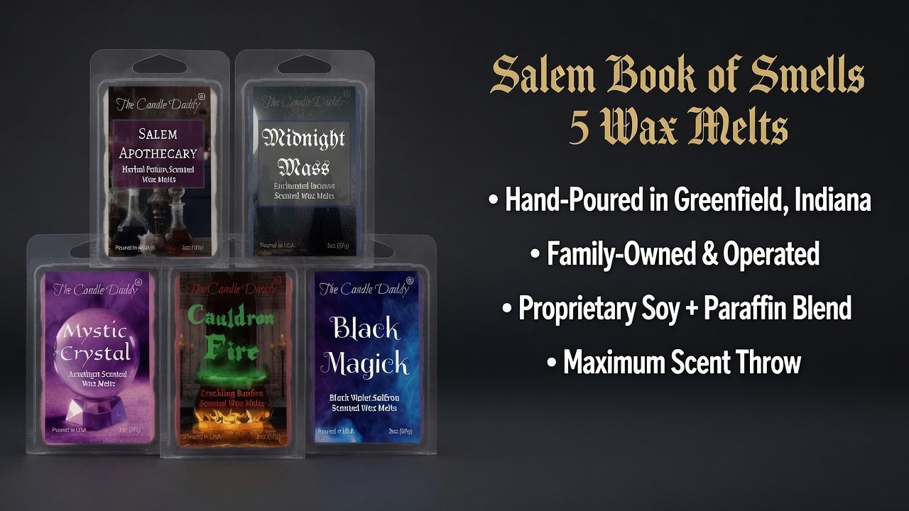 Salem Book of "Smells" Halloween 5 Pack - 5 Amazing Witchy Wax Melts - 30 Total Cubes - 10 Total Ounces