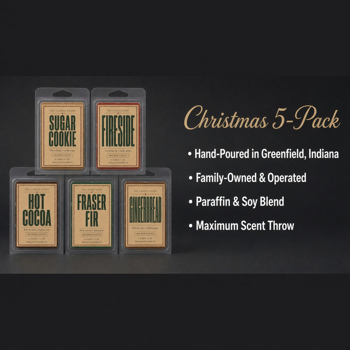 Premier Christmas 5-Pack - 30 Cubes - 10 Total Ounces