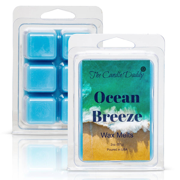 Tropical Beach Bundle - 10 Unique Ocean Side Scented 2 Ounce, 6 Cube Wax Melts - 20 Total Ounces, 60 Total Cubes - The Candle Daddy