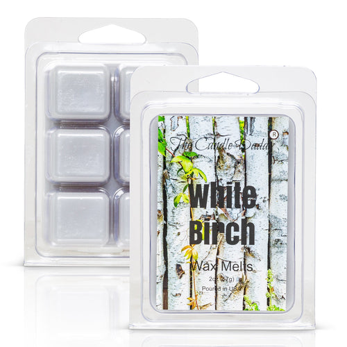 White Birch - Paper Birch Tree Scent Maximum Scent Wax Cubes/Melts- 1 Pack -2 Ounces- 6 Cubes - Blowout