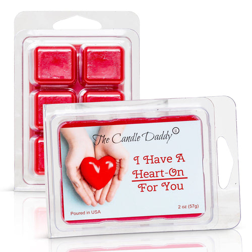 I Have a HEART ON For You - Valentine's Day Edition - Funny Red Hot Cinnamon Scented Wax Melt Cubes - 2 Ounces - Blowout