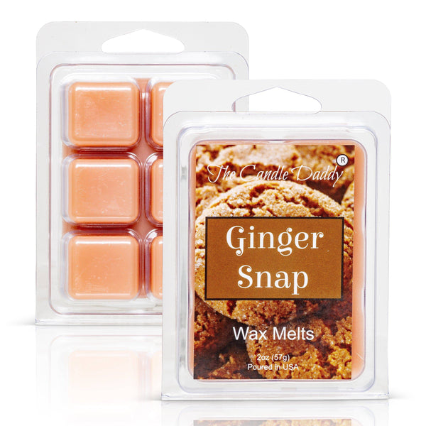 Ginger Snap -  Crisp Ginger Cookie Scented Melt- Maximum Scent Wax Cubes/Melts- 1 Pack -2 Ounces- 6 Cubes - The Candle Daddy