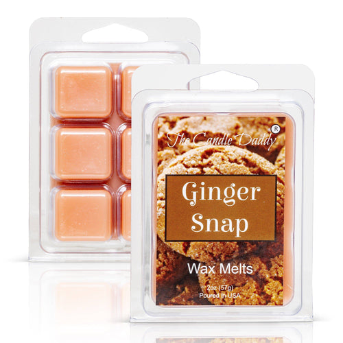 Ginger Snap -  Crisp Ginger Cookie Scented Melt- Maximum Scent Wax Cubes/Melts- 1 Pack -2 Ounces- 6 Cubes - Blowout