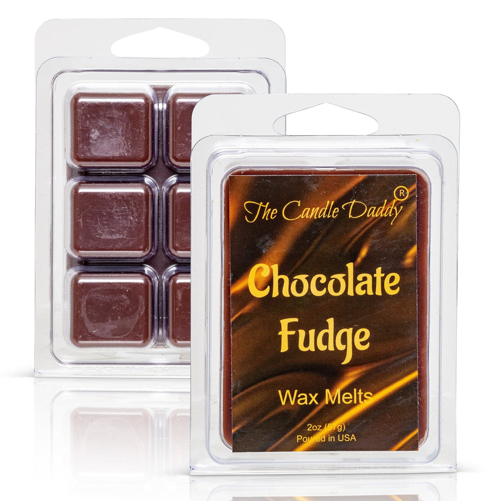 Chocolate Fudge - Rich, Warm Chocolate Scented Melt - Maximum Scent Wax Cubes/Melts- 1 Pack -2 Ounces- 6 Cubes - The Candle Daddy