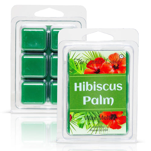 Hibiscus Palm - Lush, Botanical Scented Melt- Maximum Scent Wax Cubes/Melts- 1 Pack -2 Ounces- 6 Cubes - Blowout
