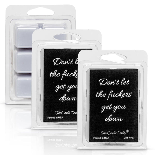 Don't Let the Fuckers Get You Down - Mango & Coconut Scented Melt - 1 Pack - 2 Ounces - 6 Cubes - The Candle Daddy