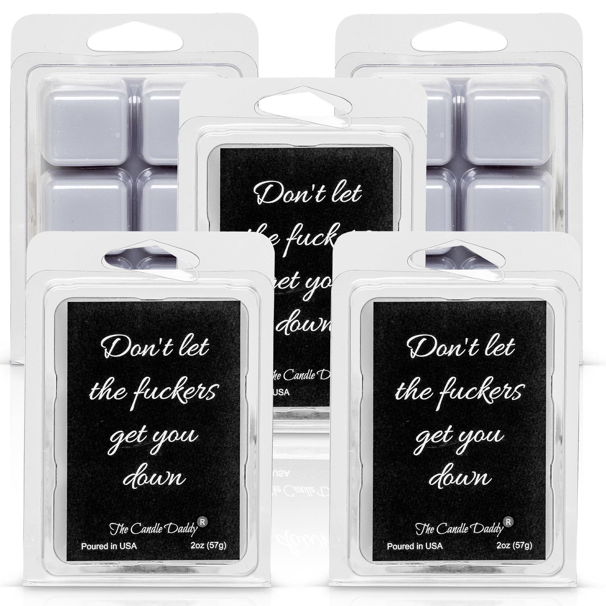 Don't Let the Fuckers Get You Down - Mango & Coconut Scented Melt - 1 Pack - 2 Ounces - 6 Cubes - The Candle Daddy
