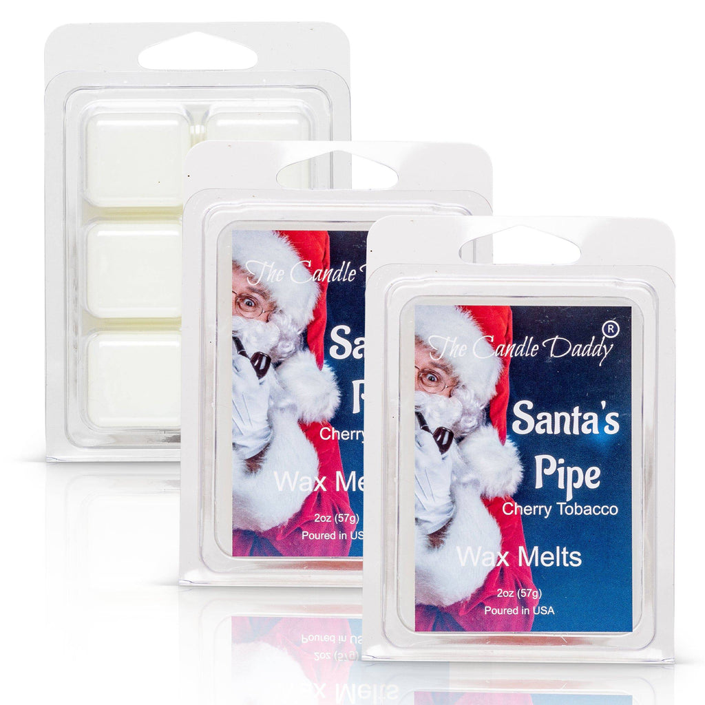 Santa's Pipe - Cherry Tobacco Christmas Pipe Scented Wax Melt - 1 Pack - 2 Ounces - 6 Cubes - The Candle Daddy