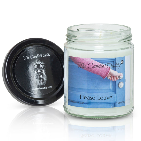 Please Leave... - Last Cup of Coffee Scented 6 Ounce Jar Candle- 40 Hour Burn (color may vary) - The Candle Daddy
