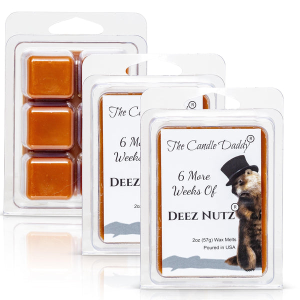 6 More Weeks of Deez Nutz - Groundhog Day Edition - Banana Nut Bread Scented Wax Melt - 1 Pack - 2 Ounces - 6 Cubes - The Candle Daddy