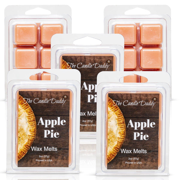 5 Pack - Apple Pie - Sweet American Freshly Baked Scented Melt- Maximum Scent Wax Cubes/Melts - 30 Cubes - 10oz - The Candle Daddy