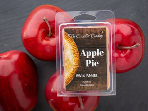 Apple Pie - Sweet American Freshly Baked Scented Melt- Maximum Scent Wax Cubes/Melts- 1 Pack -2 Ounces- 6 Cubes - The Candle Daddy