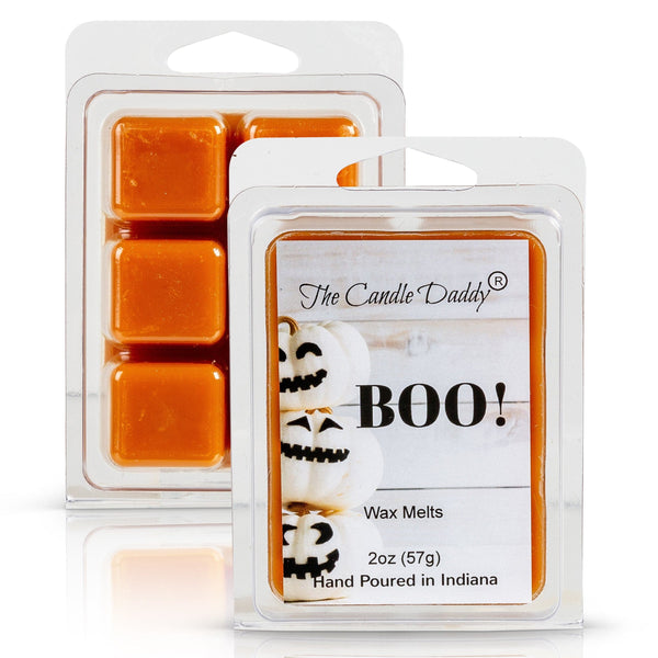 Boo! - Pumpkin Spice Scented Wax Melts - 1 Pack - 2 Ounces - 6 Cubes - The Candle Daddy