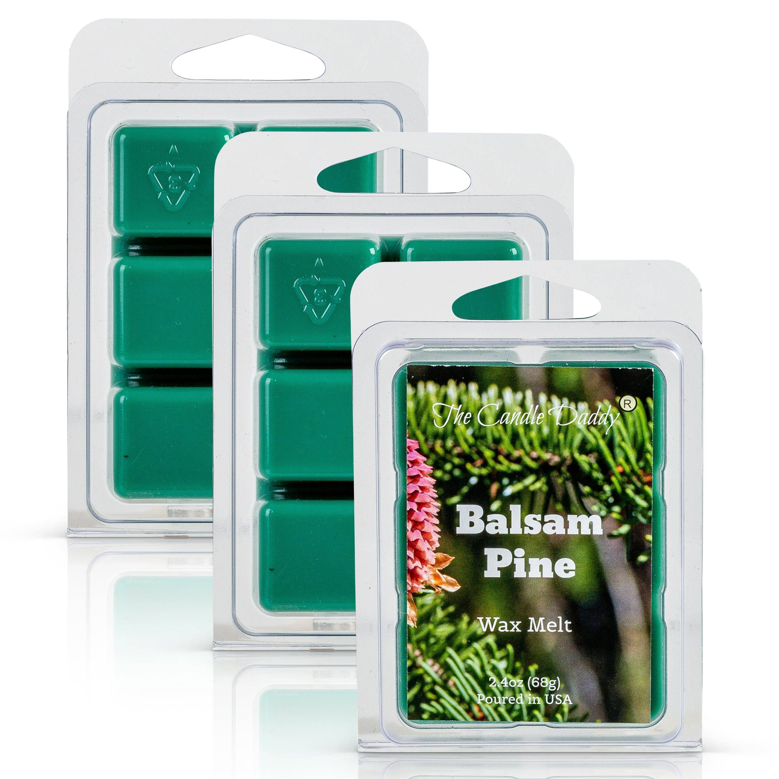 Pine Highly Scented Wax Melts Variety Pack - Bayberry Fir, Christmas Tree, Mistletoe Moments, Green