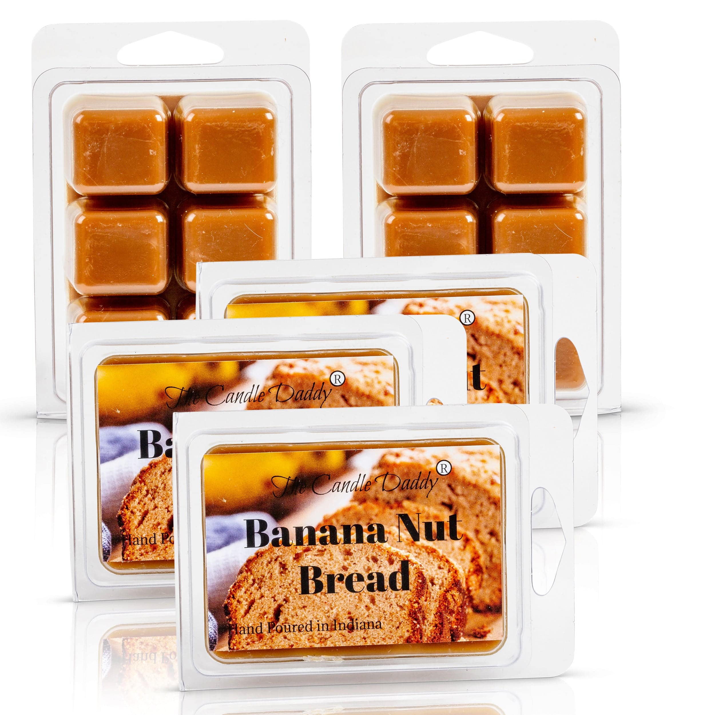 5 Pack - Banana Nut Bread Scented Wax Melt - 30 Cubes - 10 Ounces Total