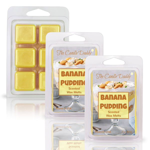 FREE SHIPPING - Banana Pudding - Sweet Banana Pudding Scented Wax Melt - 1 Pack - 2 Ounces - 6 Cubes