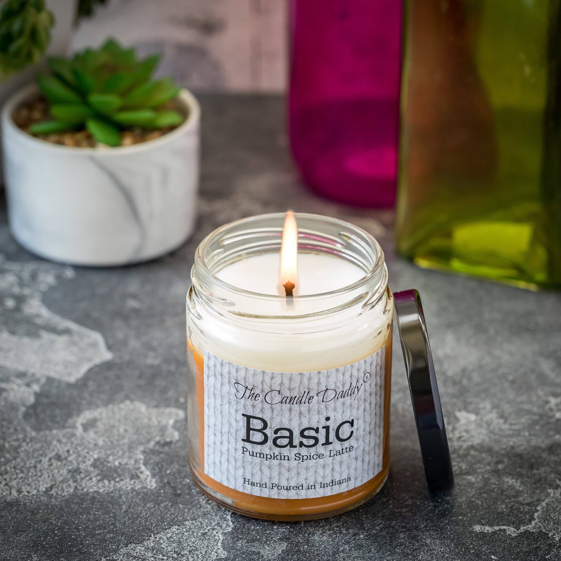 Basic- Fun & Funny Jar Candle- Pumpkin Spice Latte - 6 oz- 40 hour burn - The Candle Daddy