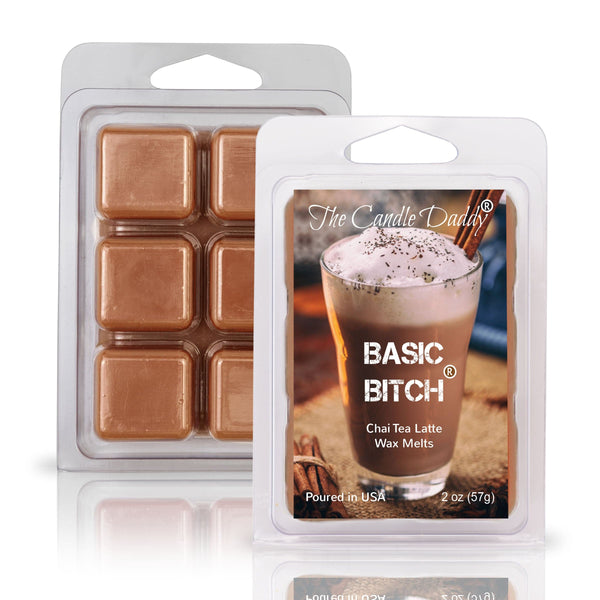 Basic Bitch - Chai Tea Latte Scented Wax Melt - 1 Pack - 2 Ounces - 6 Cubes - The Candle Daddy