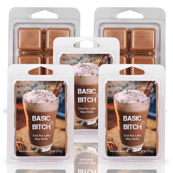 Basic Bitch - Chai Tea Latte Scented Wax Melt - 1 Pack - 2 Ounces - 6 Cubes - The Candle Daddy