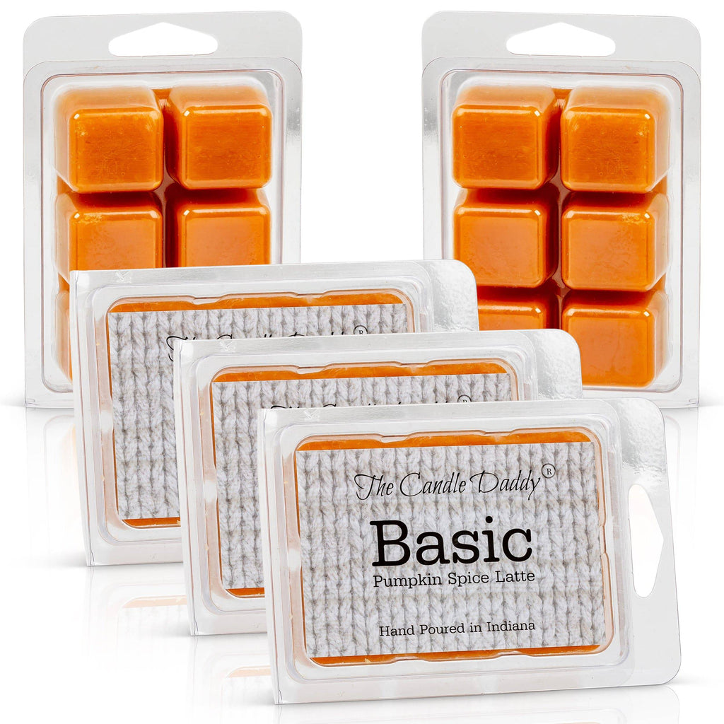 5 Pack - Basic - Pumpkin Spice Scented Wax Melts Cubes - 2 Ounces x 5 Packs = 10 Ounces - The Candle Daddy