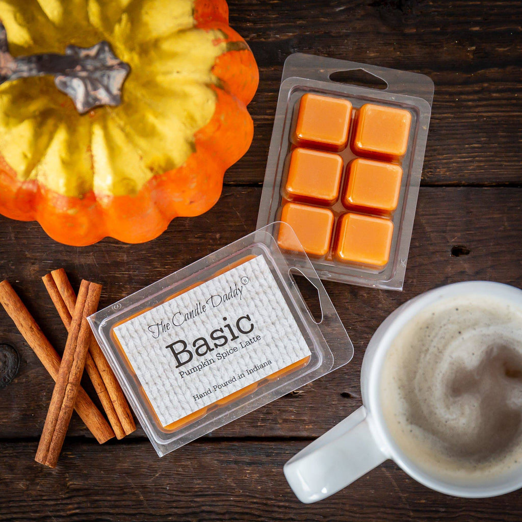 Basic - Pumpkin Spiced Latte Scented Wax Melt - 1 Pack - 2 Ounces - 6 Cubes - The Candle Daddy