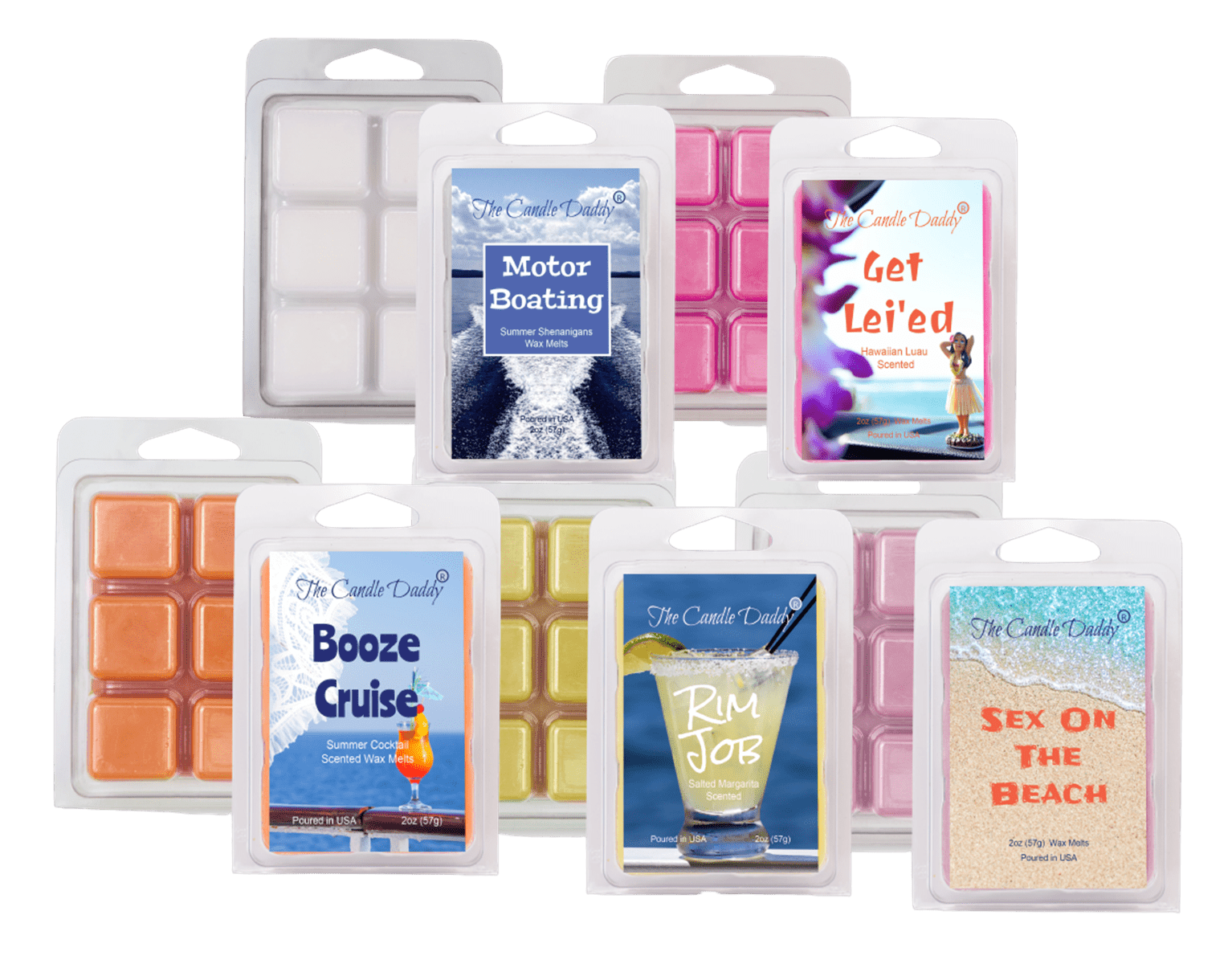 Beach Bash 5 Pack - 5 Amazing Summer Beach Wax Melts - 30 Total Cubes - 10  Total Ounces | The Candle Daddy