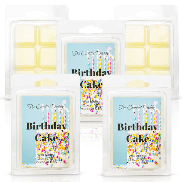 5 Pack - Birthday Cake - Cake Scented Melt- Maximum Scent Wax Cubes/Melts - 2 Ounces x 5 Packs = 10 Ounces