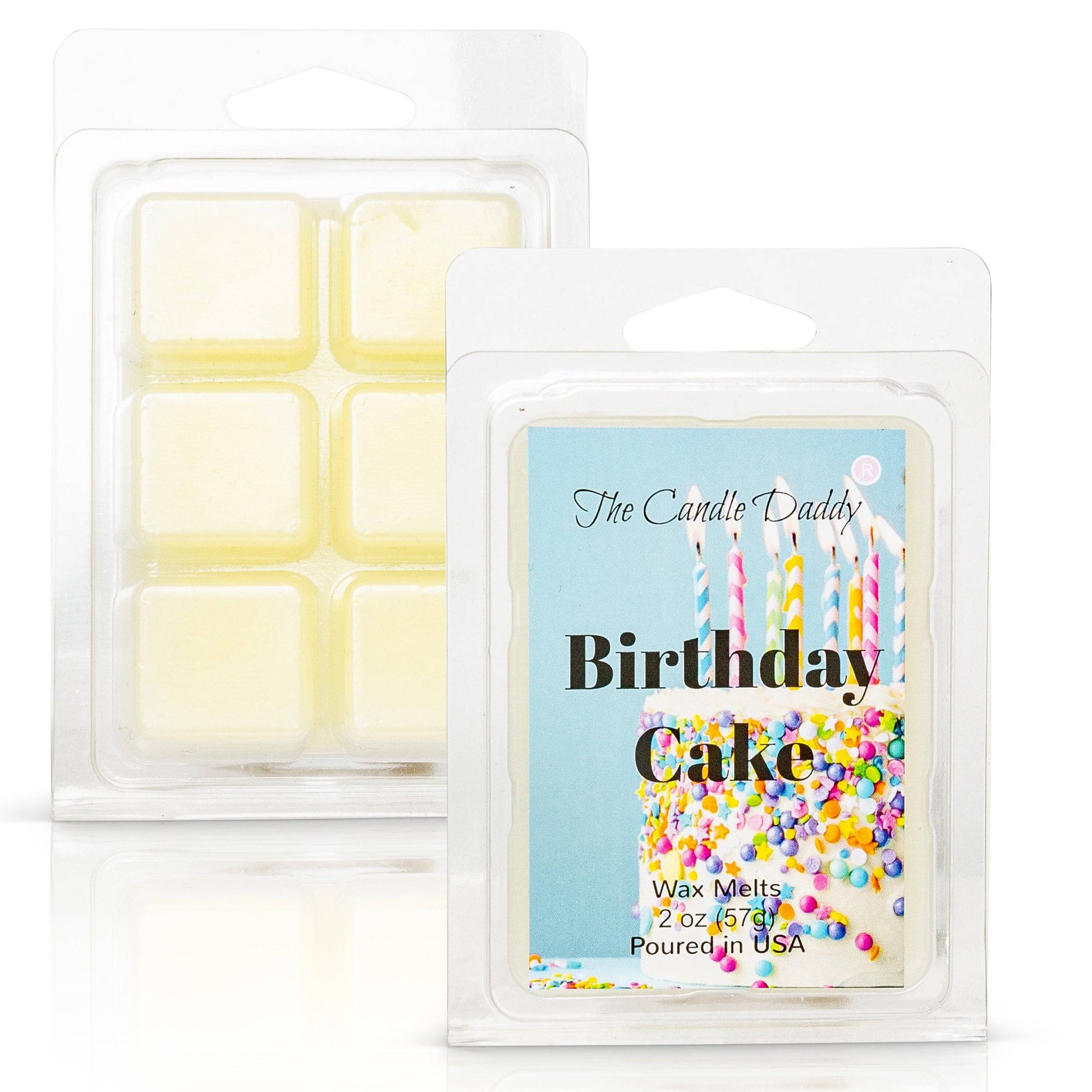 Birthday Cake - Cake Scented Melt- Maximum Scent Wax Cubes/Melts- 1 Pack -2 Ounces- 6 Cubes - The Candle Daddy