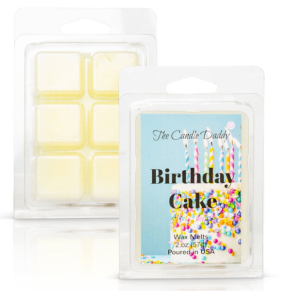 FREE SHIPPING - Birthday Cake - Cake Scented Melt- Maximum Scent Wax Cubes/Melts- 1 Pack -2 Ounces- 6 Cubes