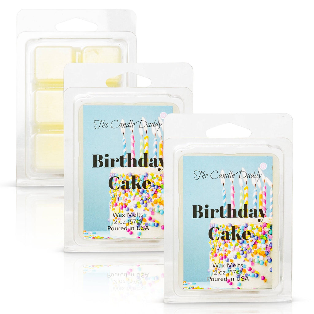 Birthday Cake - Cake Scented Melt- Maximum Scent Wax Cubes/Melts- 1 Pack -2 Ounces- 6 Cubes - The Candle Daddy