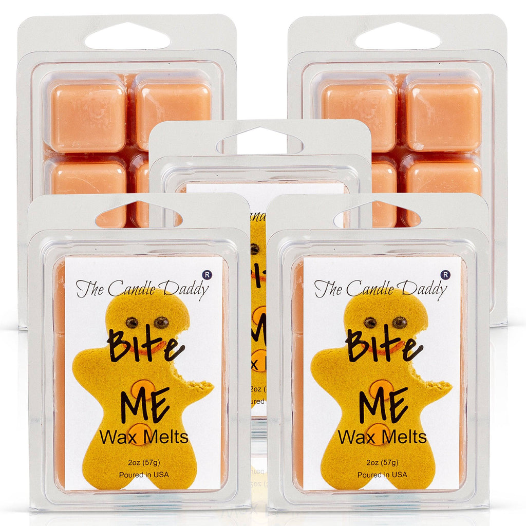 5 Pack - Bite Me - Gingerbread Christmas Cookie Scented Wax Melt - 2 Ounces x 5 Packs = 10 Ounces - The Candle Daddy