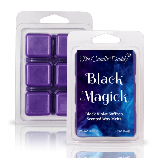 Black Magick - Black Violet Saffron Scented Wax Melt - 1 Pack - 2 Ounces - 6 Cubes - The Candle Daddy
