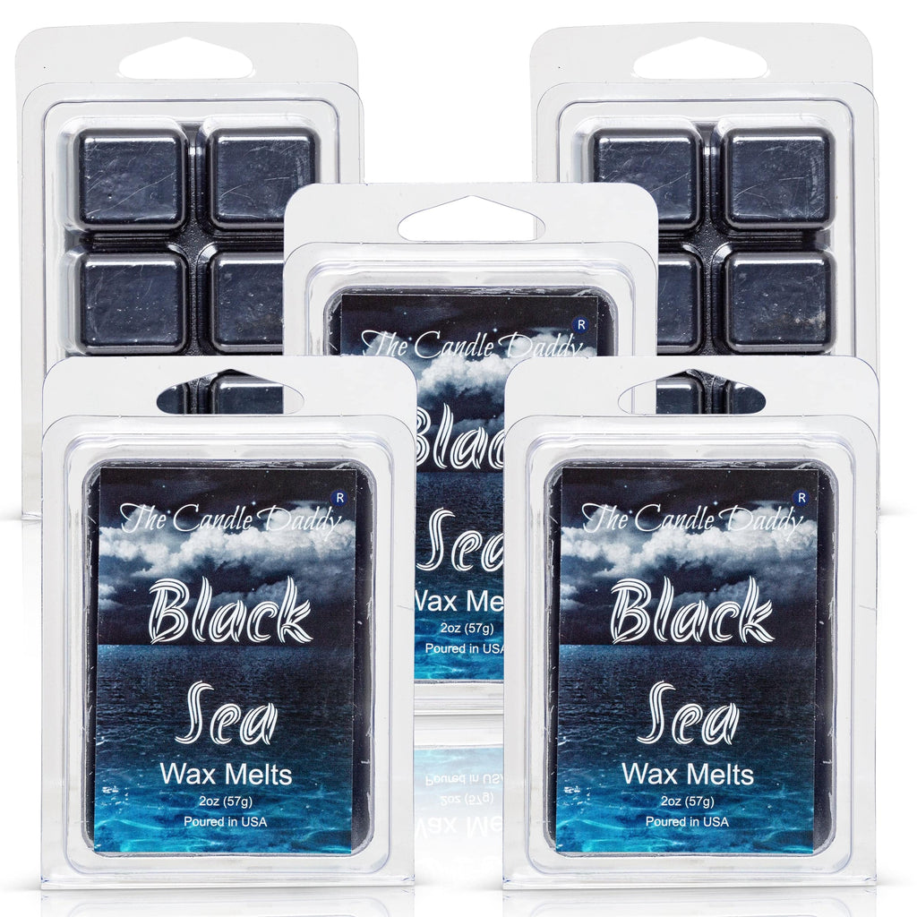 5 Pack - Black Sea - Ocean, Salt, Airy Scented Melt - Maximum Scent Wax Cubes/Melts - 2 Ounces x 5 Packs = 10 Ounces - The Candle Daddy